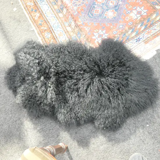 BLACK MONGOLIAN GOAT HIDE