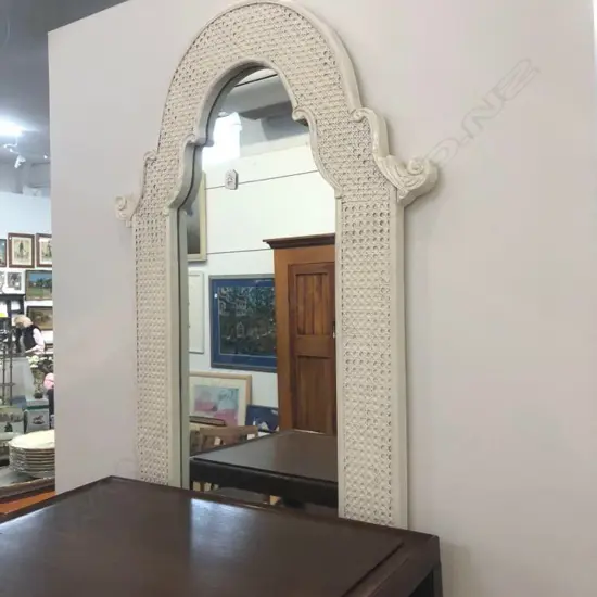 WHITE PAINTED FRAMED MIRROR H 1120 MM