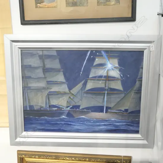 GAINOR JACKSON ACRYLIC PAINTING 'THE PERIL OF NIGHT'