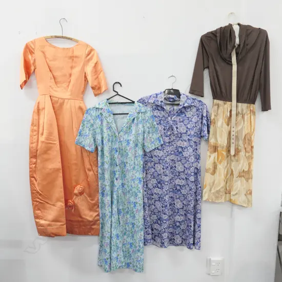4 1950 STYLE DAY & EVENING DRESSES