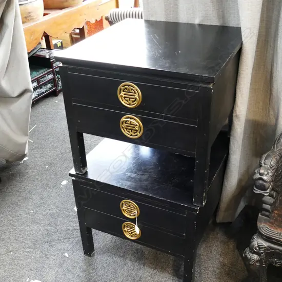PAIR CHINESE SIDE TABLES