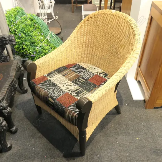 WICKER ARM CHAIR