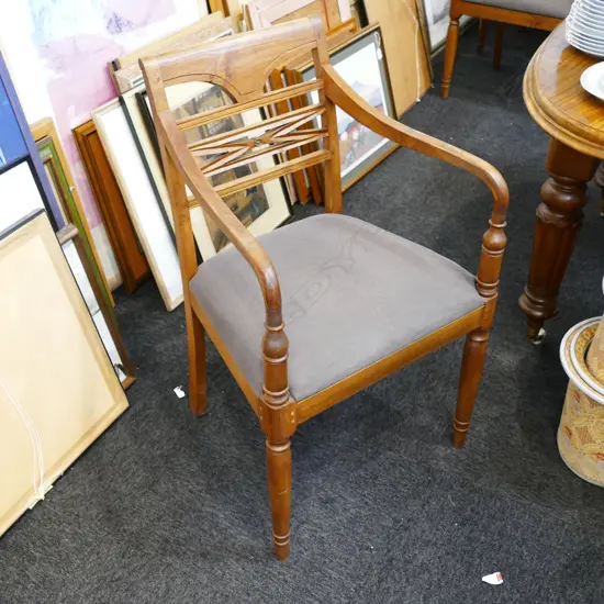 6 REGENCY STYLE CHAIRS H. 860MM