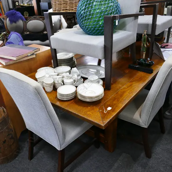 OAK REFRACTORY STYLE DINING TABLE 2400 X 1800 MM