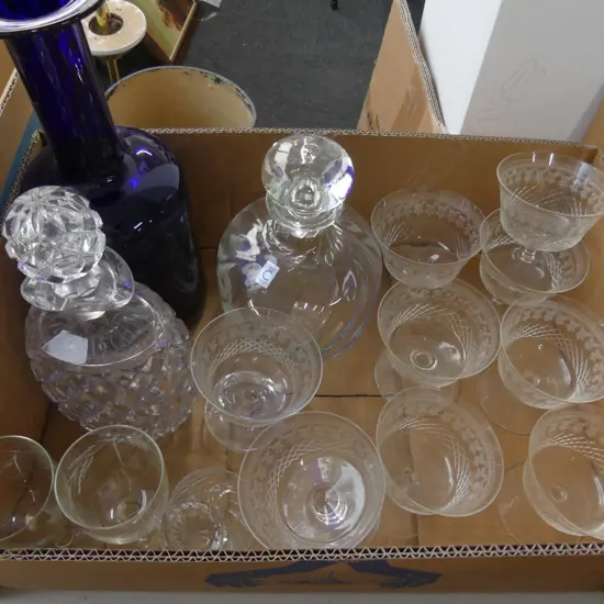 LOT ASST INCL. CRYSTAL / GLASSWARE INCL. DECANTER
