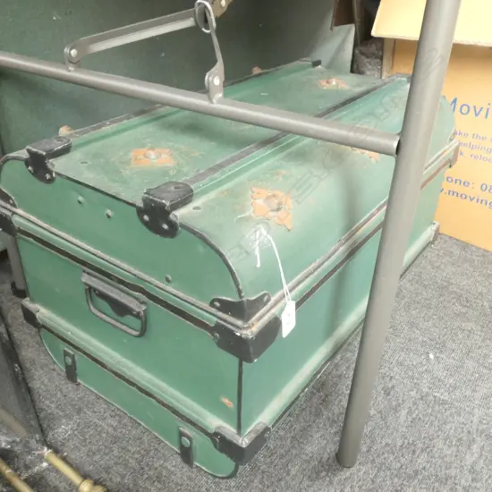 ANTIQUE METAL TRUNK