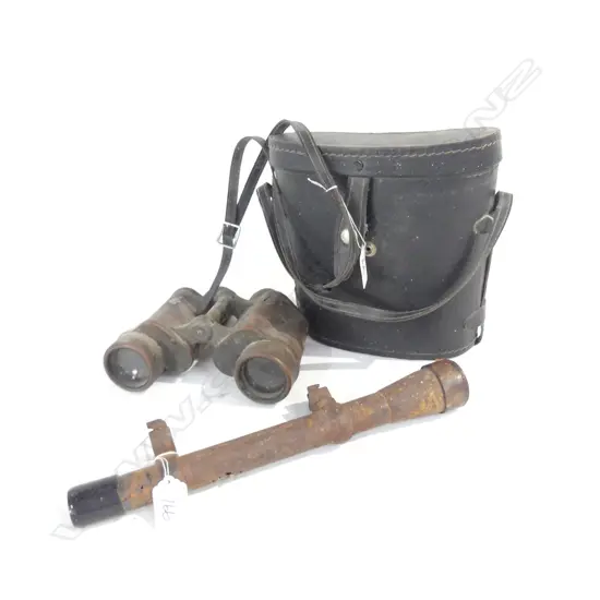 CARL ZIESS BINOCULARS A.F CASED + GUN SCOPE A.F