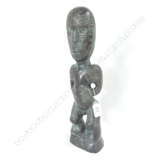 CAST BRONZE MAORI TEKOTEKO FIGURE H 355 MM