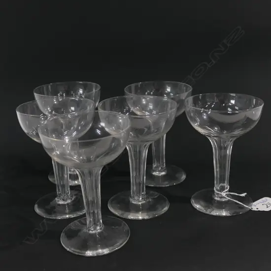 6 HOLLOW STEM CHAMPAGNE GLASSES