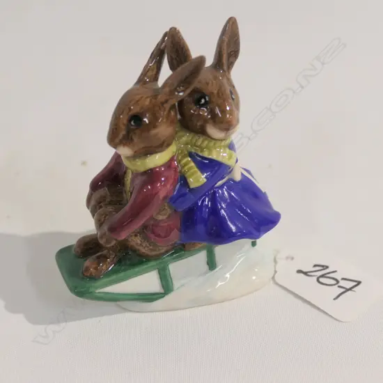 ROYAL DOULTON BUNNYKINS BILLI & BUNTIE SLAYRIDE
