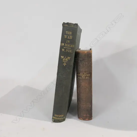 THE BIBLE TRANSLATED INTO MAORI, LEATHER BOUND C. 1862 PLUS THE WAR IN NZ BY W. FOX C1866