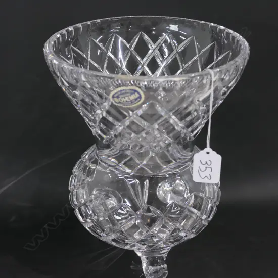 LARGE BOHEMIA CUT CRYSTAL VASE H 250 MM