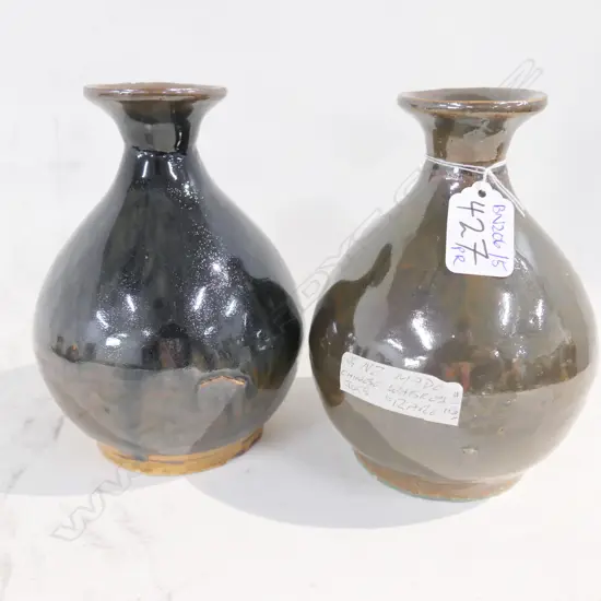 PAIR NZ MADE CHINESE WHISKEY JUGS