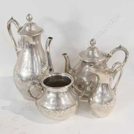 SILVER PLATE 4 PCE TEA & COFFEE SERVICE