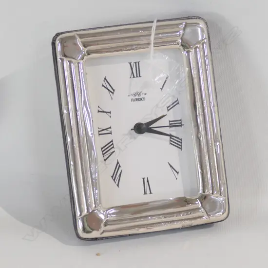 ITALIAN .925 SILVER FRAMED CLOCK