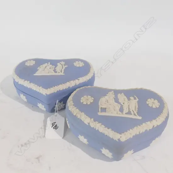 PR OF SMALL WEDGWOOD JEWELLERY BOX