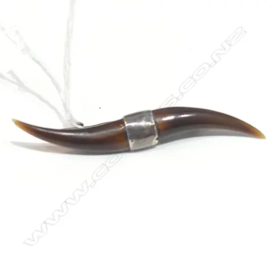 DOUBLE TALON BROOCH SET IN SILVER MOUNT 