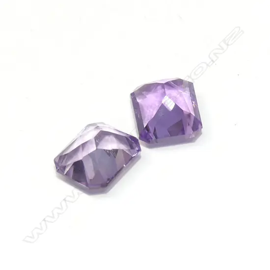 FACETED PURPLE AMETHYSTS 5.75 EACH STONE