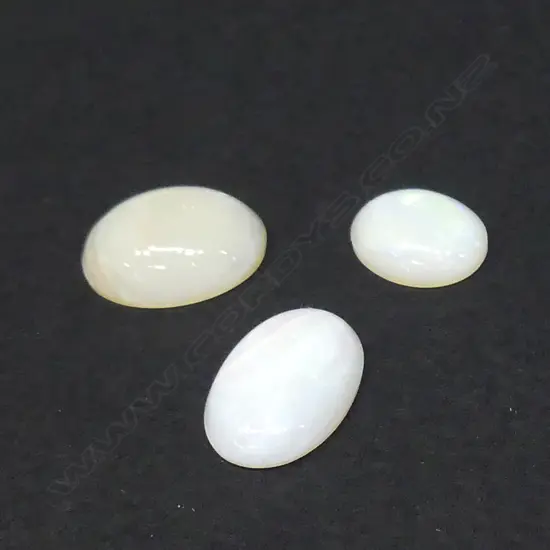 3 MILKY WHITE OPALS