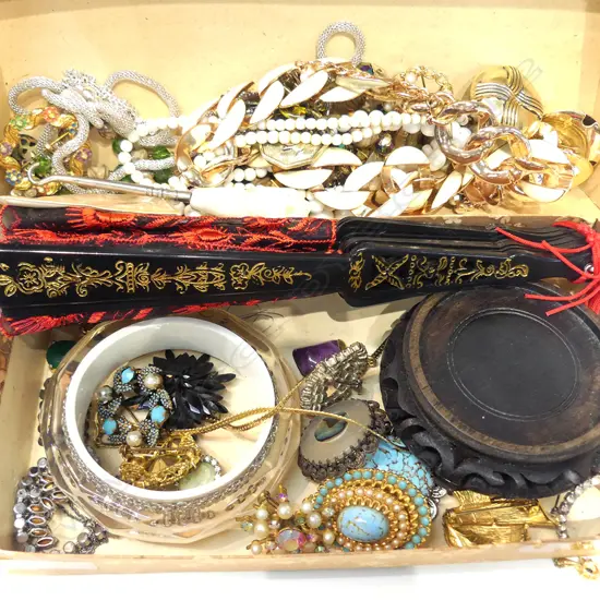 2 BOXES OF COSTUME JEWELLERY