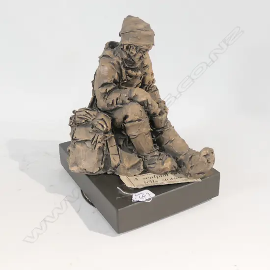 KEN KENDALL SCULPTURE OF A OLD MAN H310 MM