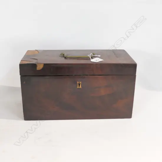 GEORGIAN TEA CADDY, SOME DISTRESS