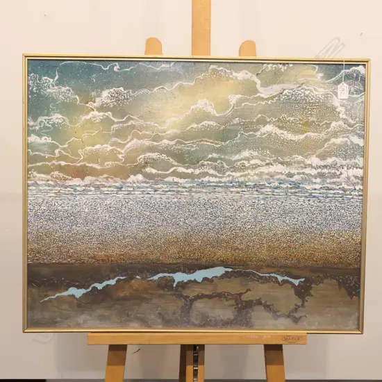 ACRYLIC ON BOARD LANDSCAPE PAINTING SGD 'JEANNIE MACASKILL' '74