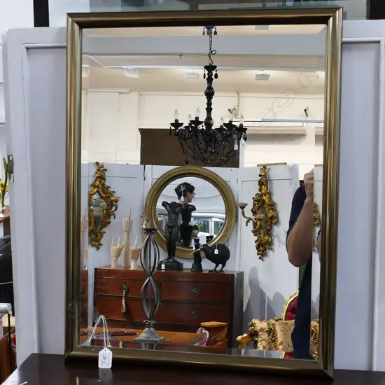 GOLD FRAMED BEVELLED MIRROR 650MM X 500MM