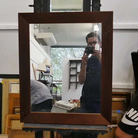 WOODEN FRAMED MIRROR H670 MM