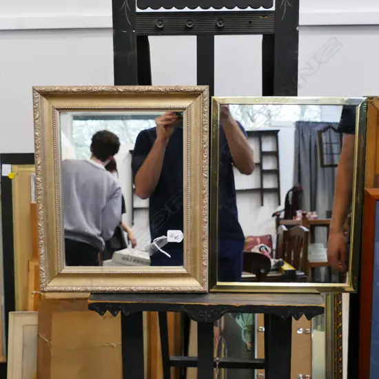 TWO GOLD FRAMED MIRRORS