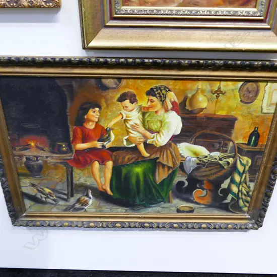 FRAMED OIL ON BOARD FLORAL STILL LIFE UN SIGNED 280 X 250 MM