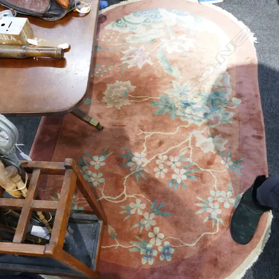 OVAL FLORAL RUG W. 1250MM