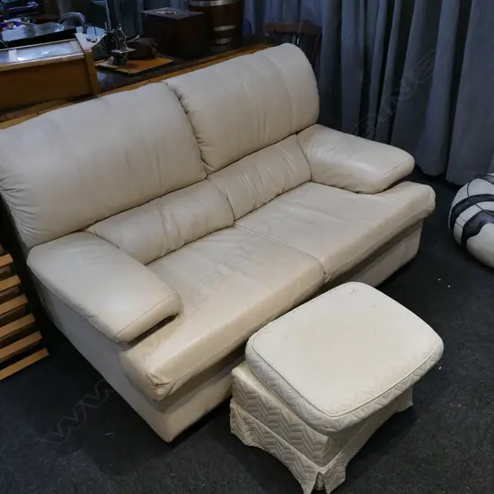 DANSKE MOBLER LEATHER SOFA L 1420 MM