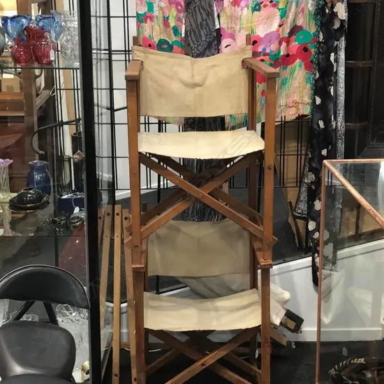 2  VINTAGE REWA REWA FRAMED CAMPAIGN CHAIRS +STRETCHER