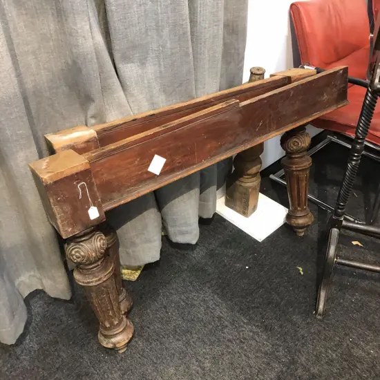 SET OF HEAVY CARVED DINING TABLE LEGS