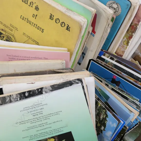 LOT ASST VINTAGE CAR MANUALS/POST CARDS/ NZ BOOKLETS