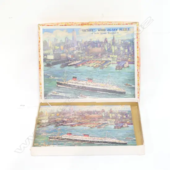 VINTAGE 'VICTORY' WOOD JIG-SAW PUZZLE BOXED
