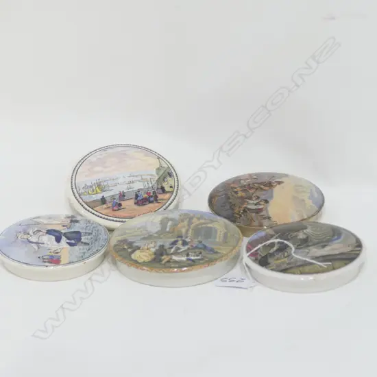 5 ASST VICT POT LIDS