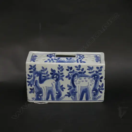 CHINESE BLUE AND WHITE PILLOW