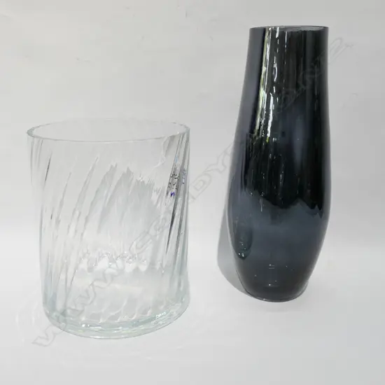 LARGE ORREFORS ICE BUCKET & VASE -MIRRORED INTERIOR
