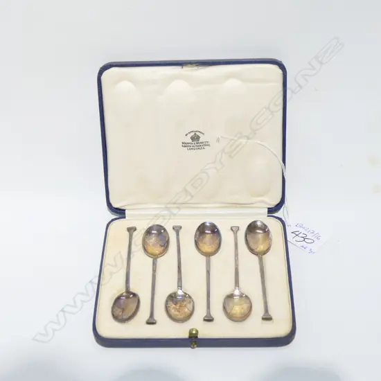 CASED STG SILVER TEASPOONS, 46.7 GRAMS