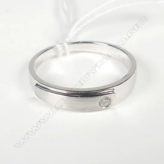 18CT WHITE GOLD & DIAMOND BAND