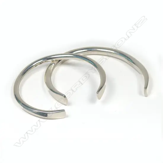 TWO SILVER BANGLES