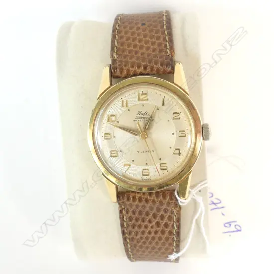 HAFIS 1940'S/50'S SWISS G/PLATED GENTS WRIST WATCH