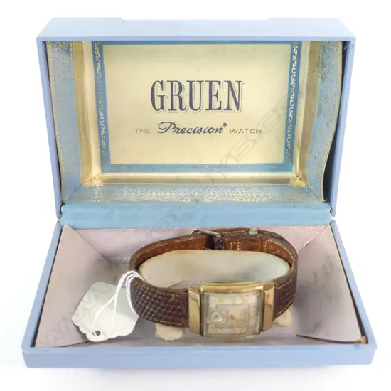 1930'S/40's GRUEN 10K GOLD FILLED CASED GENTS W/WATCH
