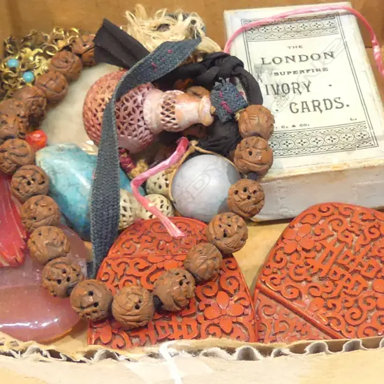 BOX OF CHINESE STONE ITEMS