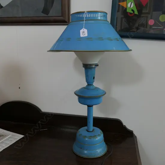 BLUE TIN LAMP 600MM H