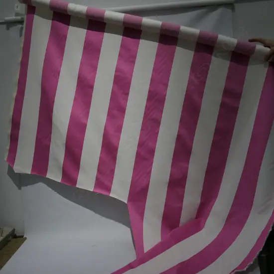 PART ROLL OF CANDY STRIPE FABRIC