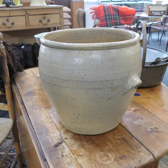 'ARCHIBALD BROS AVONDALE' LARGE SALT GLAZED STORAGE POT
