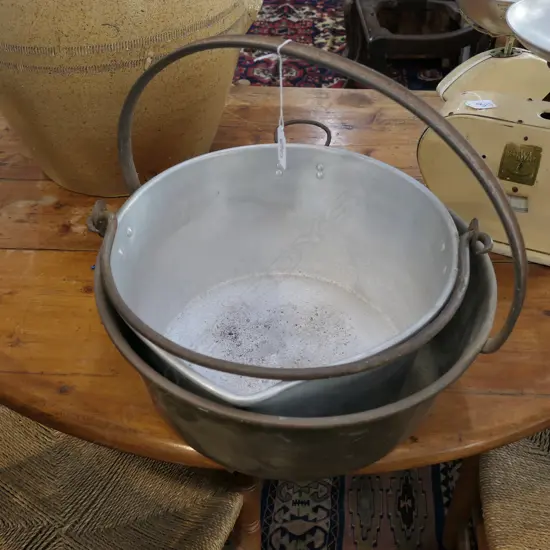 BRASS + ALUMINIUM PRESERVING PANS 